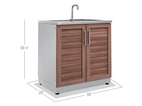 newage outdoor kitchen 18 gauge stainless steel sink cabinet|outdoor kitchen cabinets with sink.